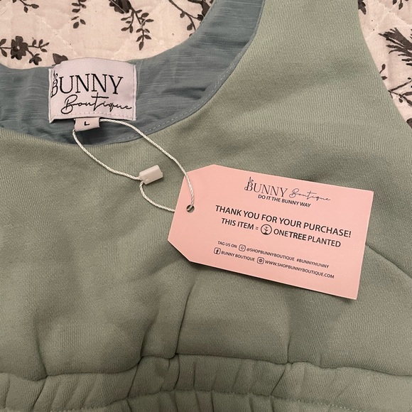 Sage Cozy Bunny Sweat Bra - Picture 3 of 4